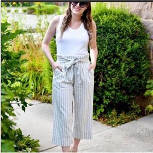 Madewell wide leg linen blend high waisted pants